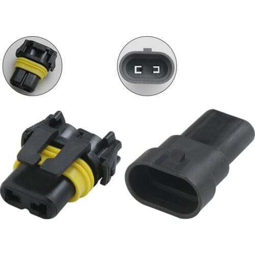 Dj9005a two plug socket 2Pin waterproof connector hernia lamp hid controller plug