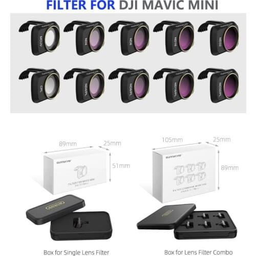 DJI Mavic Mini 2Camera Lens Filter MCUV ND4 ND8 ND16 ND32 CPL ND/PL Filters Kit for DJI Mavic Mini Drone Accessories