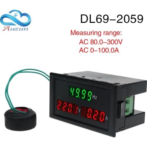 Dl69-2059 multi-function combination table digital ac frequency table digital display ac voltmeter head AC80.0-300V AC0-100.0A