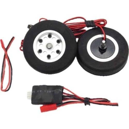 Electric brake wheel for rc airplane turbine jet