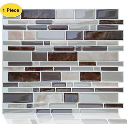 Erzee Self Adhesive Waterproof Peel and Stick Backsplash, Stick on Tiles Kitchen Backs
