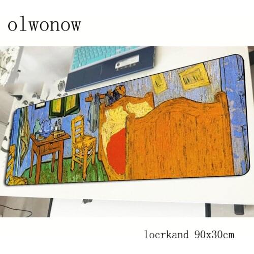 Van gogh pad mouse Halloween Gift computador gamer mouse pad 90x30cm padmouse Fashion mousepad ergonomic gadget office desk mats