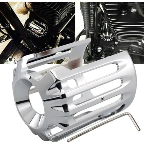 Motorcycle Oil Filter Cover Chrome Machine Oil Grid Edge Cut For Harley Sportster XL 883 1200 Iron Touring Softail Deluxe Dyna