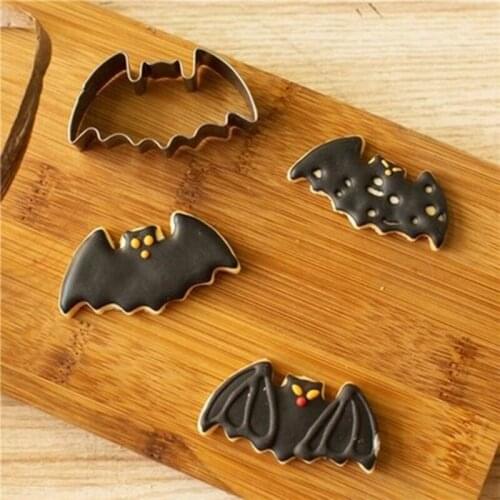 Bat Shape Innovative Birthday Cake Chocolate Cookies Mould DIY Baking Tools Children Kid Cookie Cutter Mold Biscuit Press Stamp