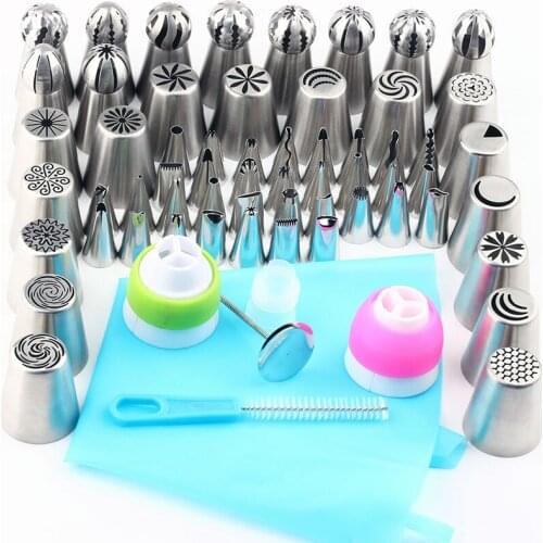 Stainless Steel Flower Icing Piping Russian Icing Piping Tips Pastry Nozzles Dessert Cake Cream Silicone Cake Decorating Tools