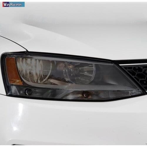 2 Pcs Car Headlight Protective Film Restoration Transparent Black TPU Sticker For Volkswagen Jetta VW MK6 A6 MK7 A7 Accessories