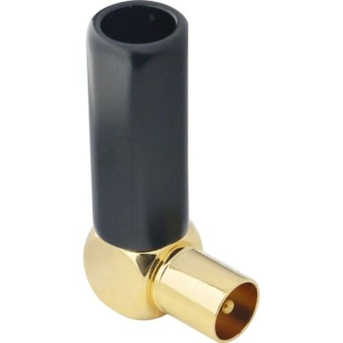 Wire connector DVB-T TV PAL Male plug Right Angle cable Adapter welding 90degree plug