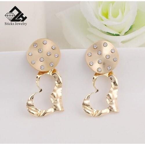 Earrings Big Heart/Round Earrings For Women Hanging Dangle Earrings Drop Earing Modern Female Jewelry
