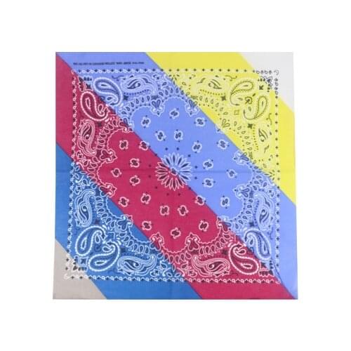 55cm*55cm Cotton Scarf Square Paisley Head Scarf Women Men Hip Hop Bicycle Bandana Motorcycle Bandanas Headwear Scarves Hijab