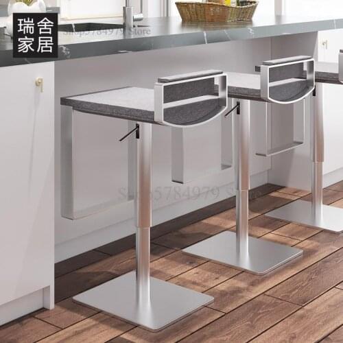 Nordic Light Luxury Bar Chair Lift Bar Chair High Stool Modern Simple Leisure Bar Stool Chair Bar Bar Front Desk Chair