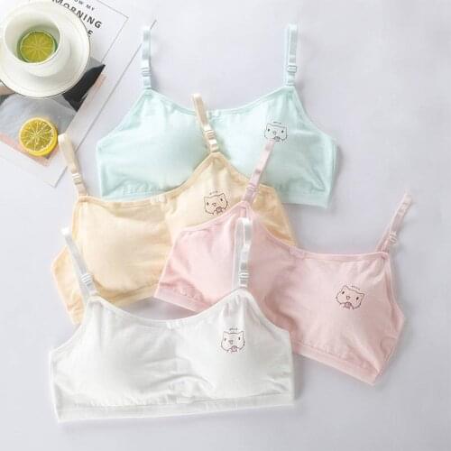 Girls Sports Bra Young Girls Wireless Training Bra Kids Underwear Sport Top Students Vest Purbery Children Teenage Underclothes