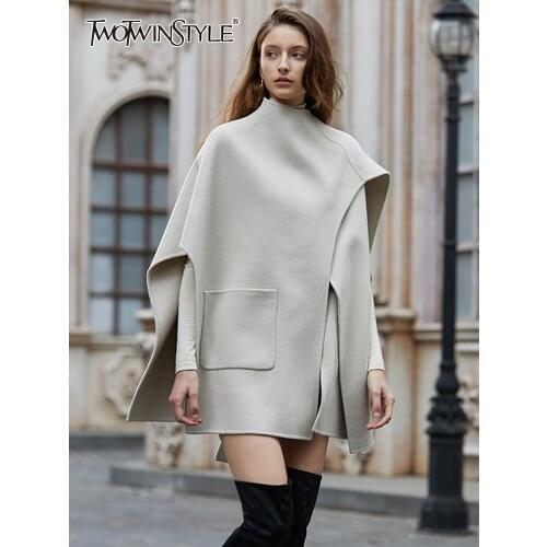 TWOTWINSTYLE Women's Wool Coats