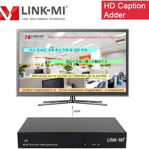 LINK-MI WPS32 HD Caption Adder HDMI USB inputs superimpose multiple texts image in any size at any position Caption Processor