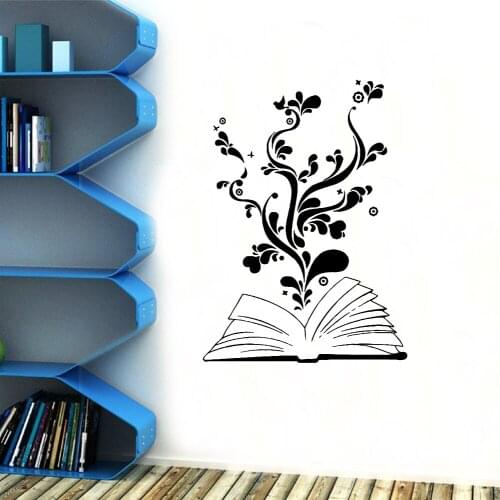 Fun The flowers in the book Home Decor Modern Acrylic Decoration For Kitchen Restaurant Sticker Mural