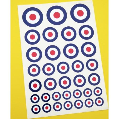 For 1Set RC RAF small ROUNDEL stickers decals, RC cars Aircraft Helicopter slot cars etc
