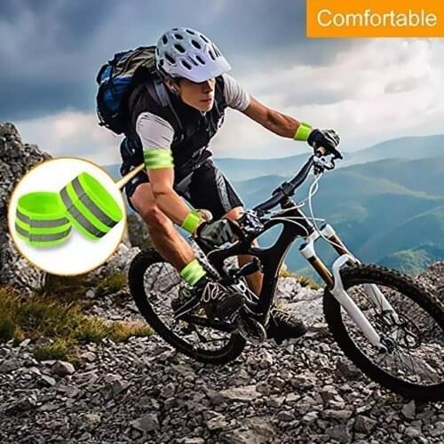 1pc Cycling Reflective Strips Warning Armband Reflector Wristband Bicycle Bind Strap Pants Hand Leg Sport Tape Bike Safety Alert
