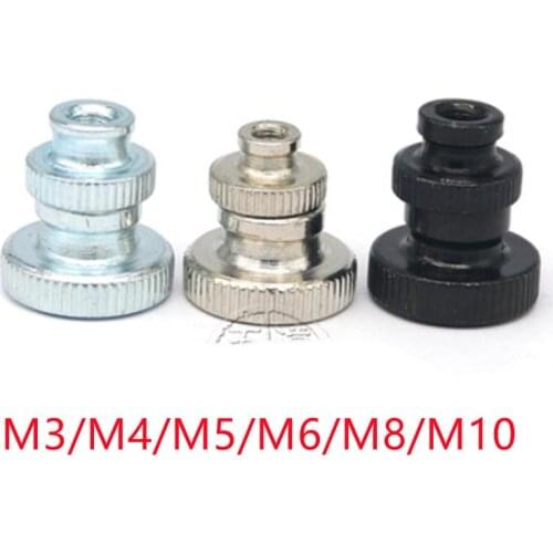2/10pcs M3 M4 M5 M6 M8 M10 Silver Black GB806 Step Adjust Thumb Nut Hand Tighten Thumb nut 3D Printer Curtain Wall
