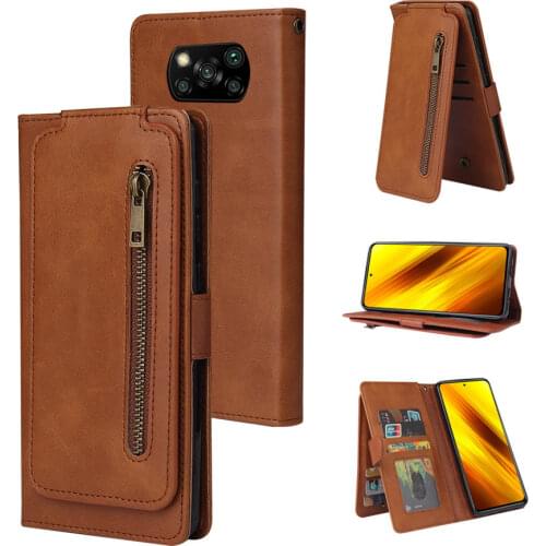 2021 POCO X3 NFC Pro Mi 10T Pro Flip Case Poco M3 Leather Wallet Case for Xiaomi Redmi Note 10 9S 9 S Pro Max 9T 9 Power Mi