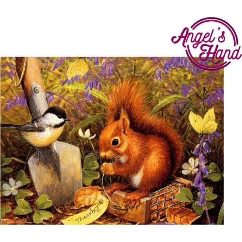 5D diamond Painting Cross Stitch diy Diamond embroidery garden picture Home decor Mosaic pattern squirrel bird flowers sticker