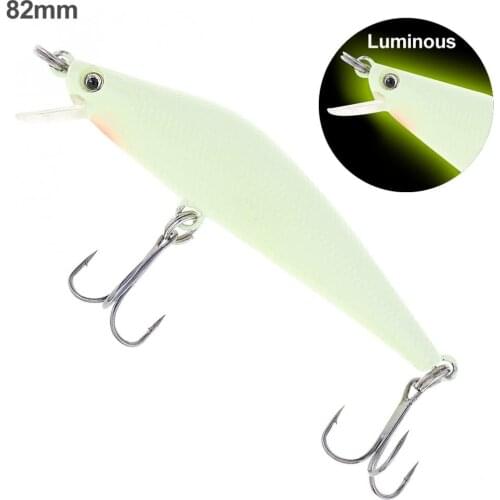 8g 8.2cm Minnow Night Fishing Lure Hard Bait Noctilucence Simulation Bait