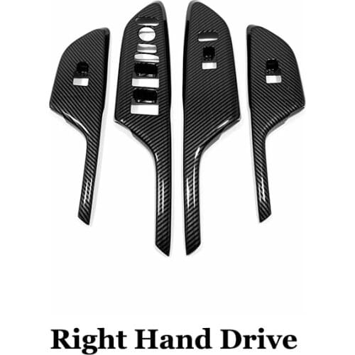ABS Carbon For Honda Civic 2016-2020 Car armrest Door Window Glass lift switch button Console Frame Trim Cover Right Hand Drive