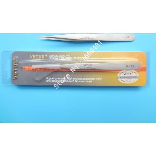Free shipping 10 pcs/lot VETUS tweezers stainless steel tweezer free shipping