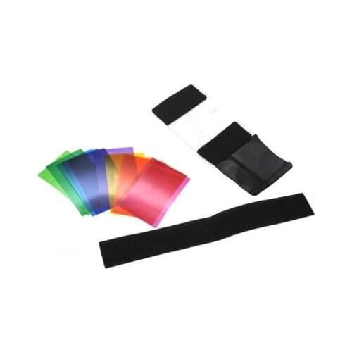 Free Shipping New 12pcs Color Balance Effect Filter Kit For Speedlite Flash Different Color Effect For 580EX 430EX SB-600 SB900