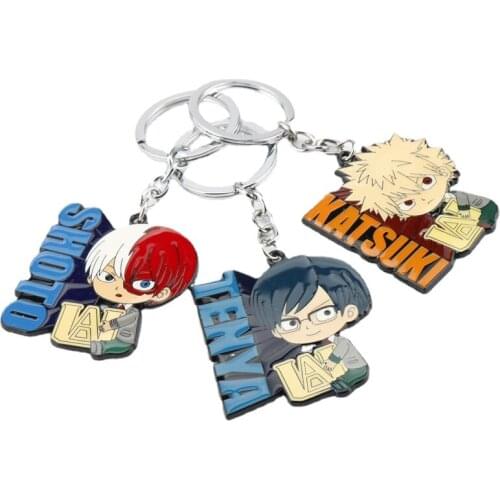 Anime My Hero Academia Cosplay All Might Midoriya Izuku Todoroki Shoto Bakugou Katsuki Cartoon Doll Keychain Keyring Accessories