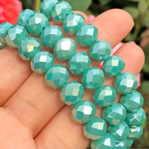 Mint Green Multicolor Austria Crystal Glass Beads Faceted Rondelle Loose Spacer Beads For Jewelry Making Diy Earing Bracelet 15