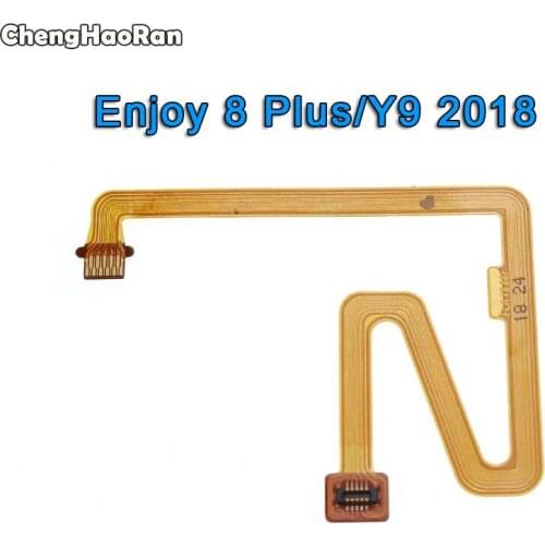 ChengHaoRan For Huawei Y9 2018 / Enjoy 8 Plus Home Button Menu Key Fingerprint Sensor Flex Cable Ribbon Repair Parts