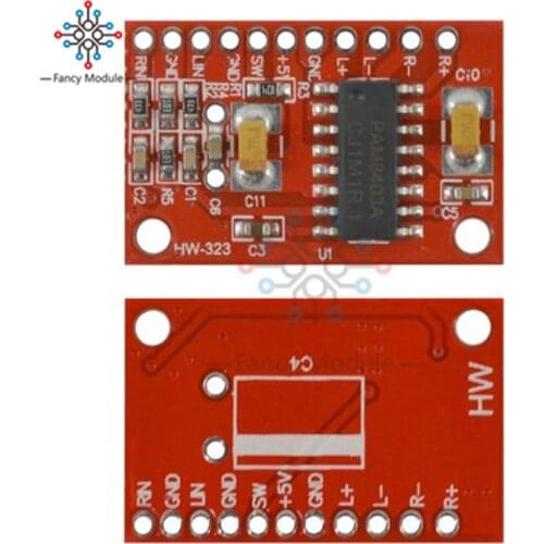 PAM8403 3W + 3W Super Mini Digital Power Amplifier Board Small Power Amplifier Board DC2.5-5.5 V USB Power Supply Dual Channel