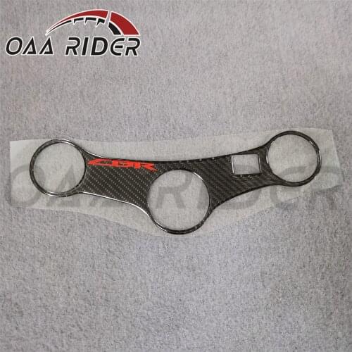 For Honda CBR600F4i 2001 2002 2003 2004 2005 2006 2007 3D Carbon Fiber Triple Tree Top Clamp Upper Front End Yoke Sticker Decal