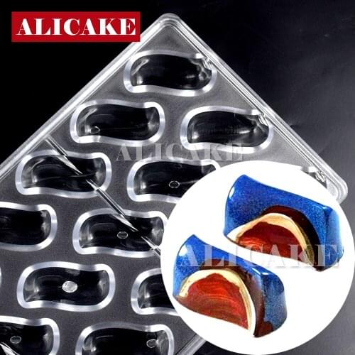 21 Cavity Polycarbonate Chocolate Mold S Shape NuggetsCake Tools Mold For Chocolates Molds