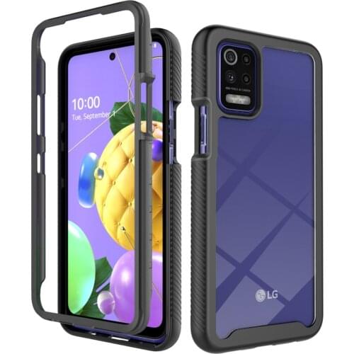 2 in 1 Hybrid Full Protection Cover For LG K52 K62 Case Shockproof Rugged Clear Cases For LG K62 Phone Cover Capa