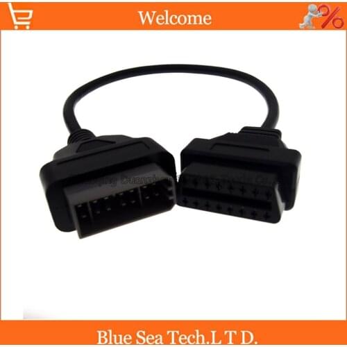 Good quality 14 Pin male to 16 Pin female OBD2 cable connector,OBD1/OBD2 conversion plug for Nissan etc.car