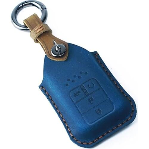 Leather Smart Remote Car Key Case Cover For Honda CRV Lingpai XRV tenth generation Civic Accord Crown 2018 2019 HRV Key Case Fob