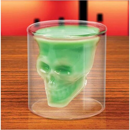 Creative Skull Beer Glass Nordic Personality Double Transparent Mug Modern Minimalist Home Bar Wine Cup