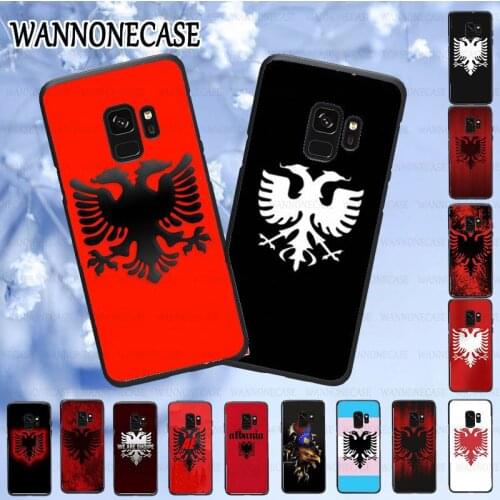 Soft Phone Accessories Cell Case For samsung galaxy s9plus s10PLUS note8 note9 note10pro S8 S8PLUS Coque Eagle Albanian Flag