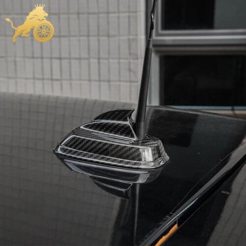 Carbon Fiber Shark Antenna Base Stickers Radio FM/AM Signal Protective For Mini Cooper F54 F55F56F57 F60 Car Styling Accessories