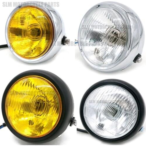 New 6.5'' Motorcycle Headlight Amber Headlamp For Suzuki GN 125 Front headLight Motocycle Accessories