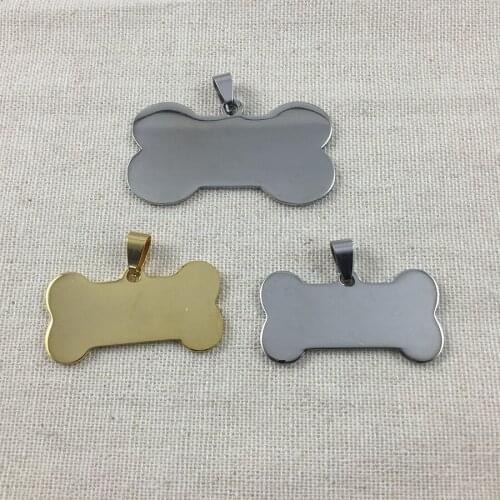 100pcs Stainless steel Pet cat dog collar accessories dog cat ID tag customized tag name telephone engraving Multiple languages