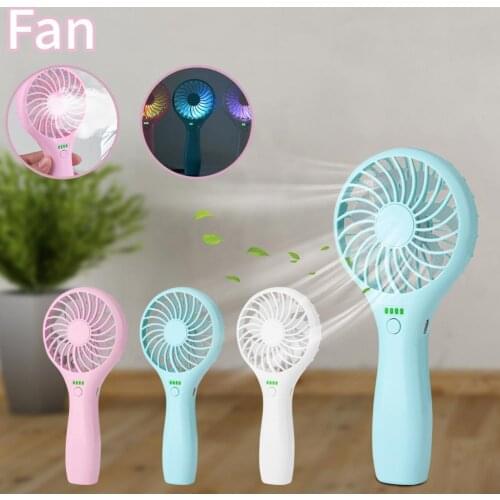 Handheld Mute USB Charging Electric Fan Portable Mini Cooling Cooler for Car Office Desktop