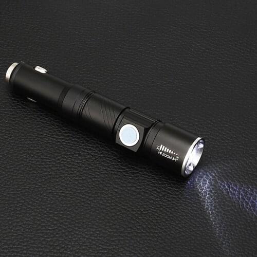 Portable Lighting Ultra Bright Torch T6 4 Lighting Modes Waterproof LED Flashlight for Night Riding Camping Hiking Fishing