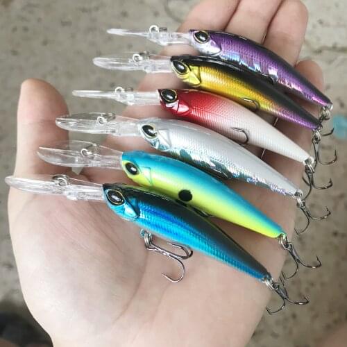 1Pcs Minnow Fishing Lure Wobblers 9cm 5.8g Floating Artificial plastic Hard Bait Crankbait Bass Pike Jerkbait Fishing Tackle
