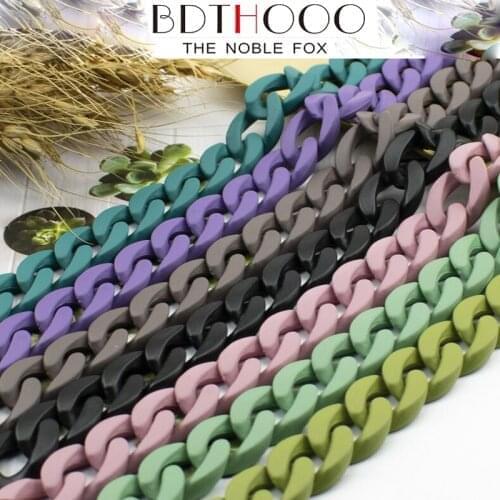 Wholesale 30*21mm 60pcs 19 Colors Acrylic Combination Split Connector DIY Chains For Jewelry Accessories Handmade Chain Making