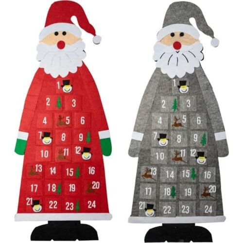 Christmas Decorations 24 Days Santa Claus Calendar Family Pendant Advent Countdown Calendar Wall Calendar Home
