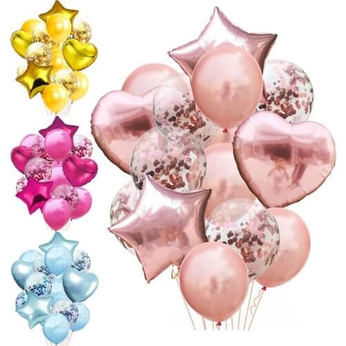 Rose Gold 12inch Latex 18inch Multi Confetti Balloons Birthday Party Helium Wedding Festival Baloon Boy Girl Baby Shower DIY