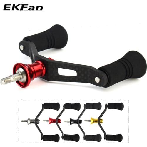 EKfan 90MM Carbon Fiber Handle & EVA Knobs Fishing Reel Handle Fit 2000-5000 Spinning Fishing Tackle Accessory