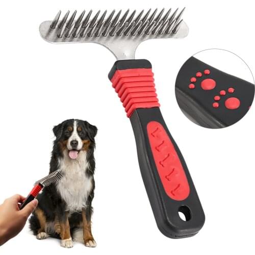 Pet Grooming Comb Cat Dog Supplies Hair Removal Comb Brush Needle Pet Hair Brush Fur Dematting Deshedding Brush Grooming Tool