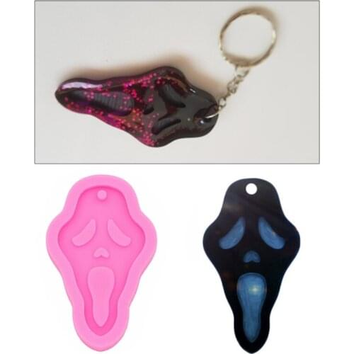 Halloween Skull Ghost Earrings Epoxy Resin Mold Keychain Pendant Silicone Mould